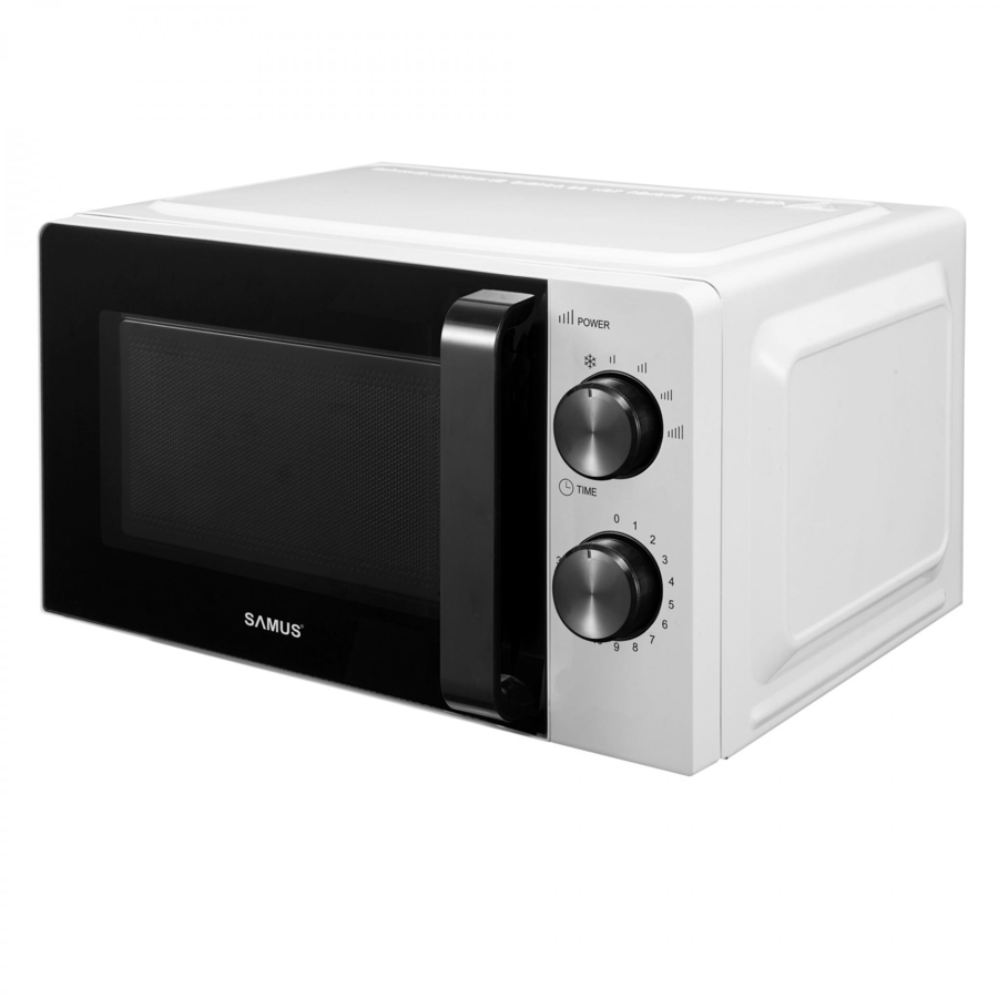 Cuptor cu Microunde SMC-20MW1 Capacitate 20L Control Mecanic Functie Decongelare Putere 700W Alb