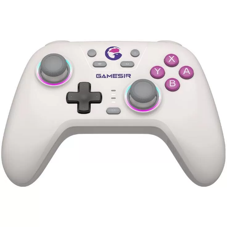 Controler fara Fir T4n pentru Switch Android iOS PC si Steam Bluetooth 1200mAh Alb