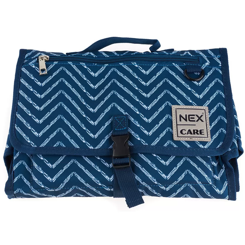 Geanta pentru Bebelusi, Copii si Mamici, ideala pentru schimbarea scutecelor, impermeabila - CARE - Geanta Dama de Mana Carucior Portabila - Traver Organizer Set Changing Pad, Alb Albastru