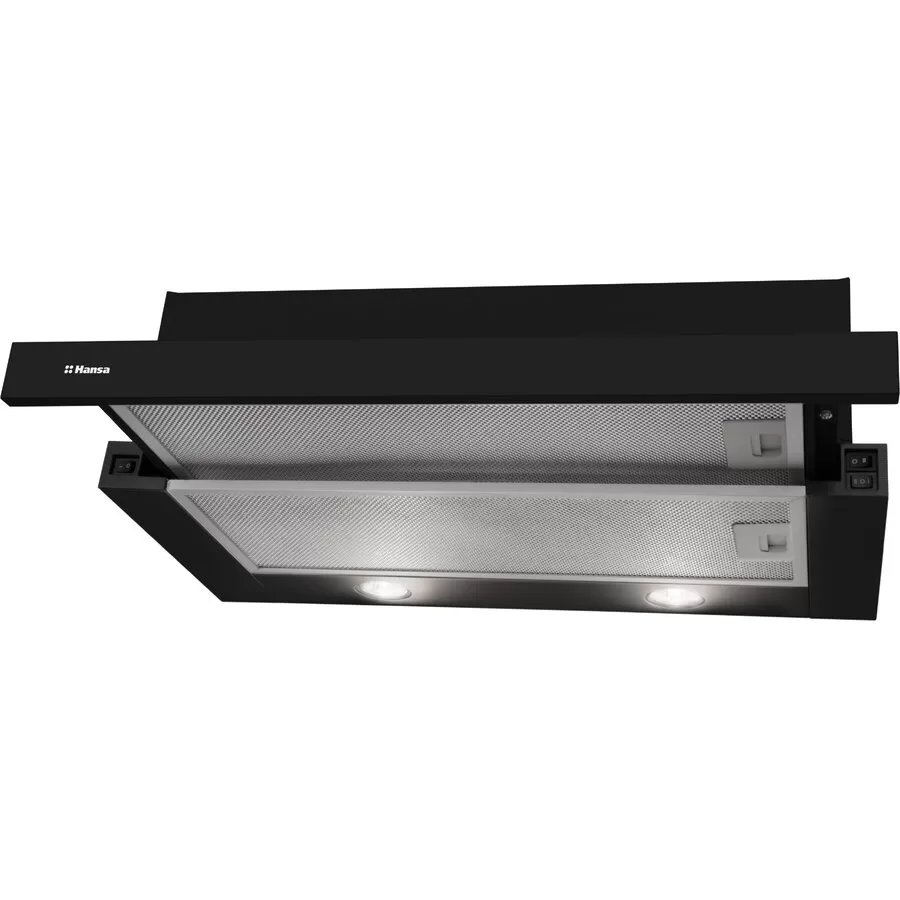 Hota Telescopica OTP6243BGH 1 Motor 2 Filtre Aluminiu 3 Trepte Putere 60CM Clasa C Negru