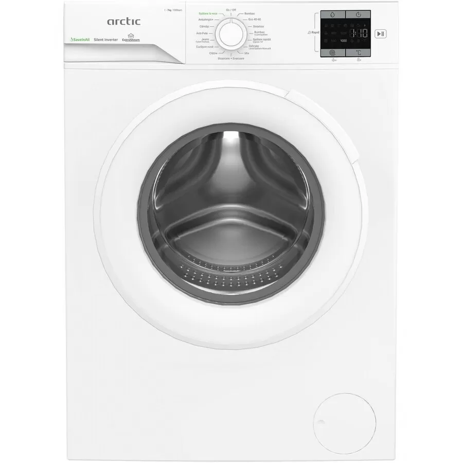 Masina de Spalat Rufe APLM1WFSU17210WG 7kg 1200rpm Motor Silent Inverter ExtraSteam Drum Clean+Steam Child Lock Anticrease Digital Display Clasa A Alb