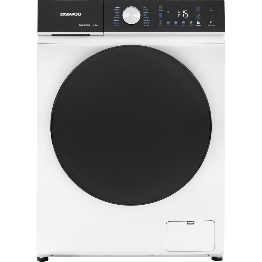 Masina de Spalat Rufe 10 Kg Motor Inverter 1400 Rpm Clasa A 16 Programe Butoane Touch Alb-Negru