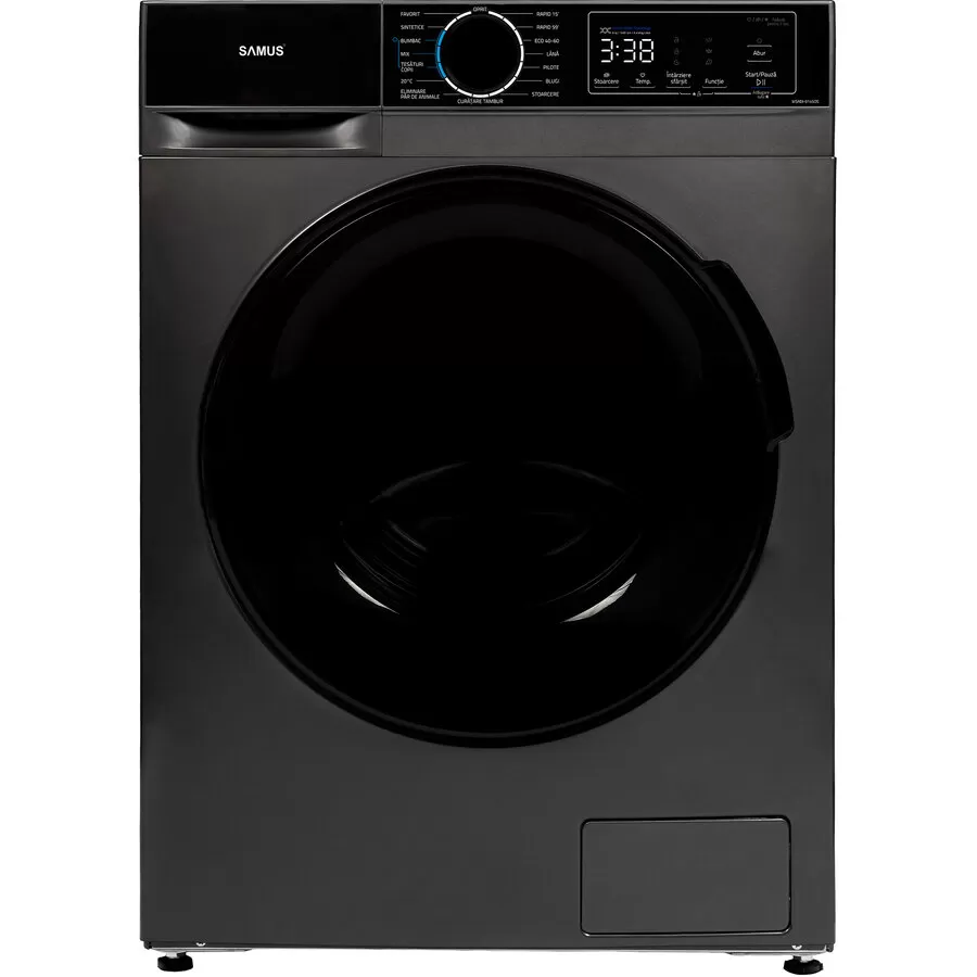 Masina De Spalat Rufe WSADI-8145DS Afisaj Electronic 15 Programe 8Kg Clasa A Gri Inchis