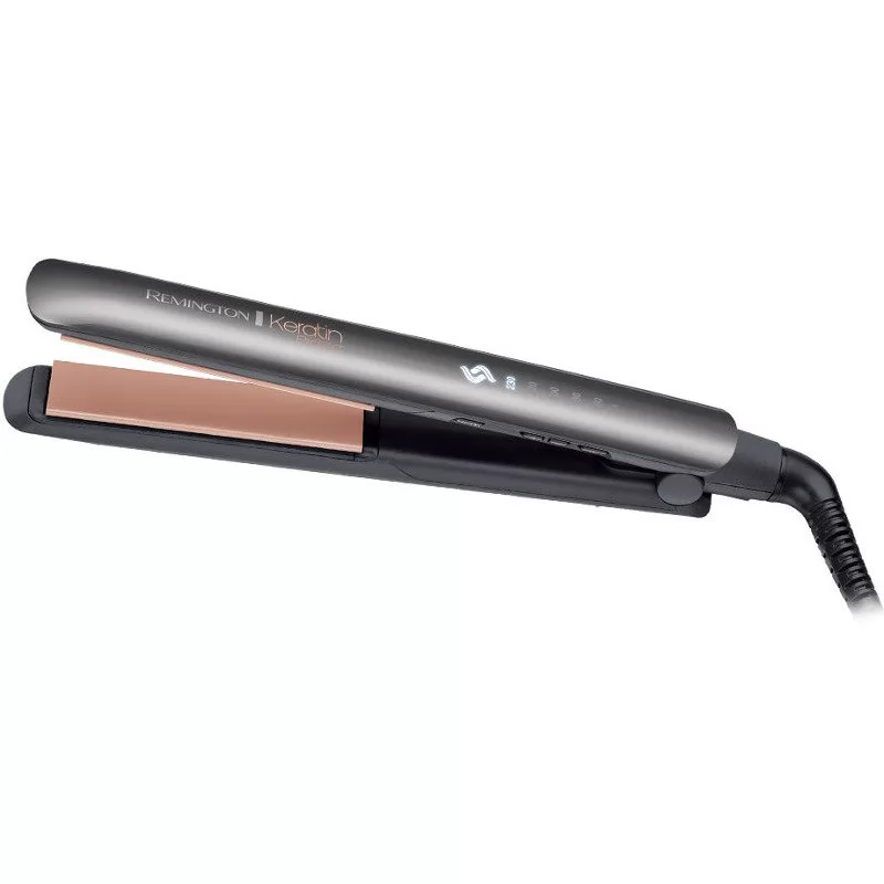 Placa de indreptat parul Keratin Protect S8598 invelis ceramic 230 gradeC Gri Aramiu