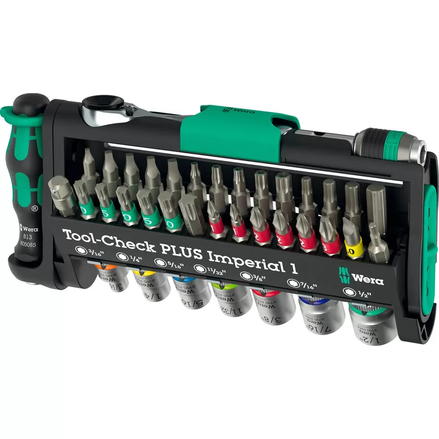 Set Scule Tool-Check PLUS Imperial 39 Piese Verde Negru