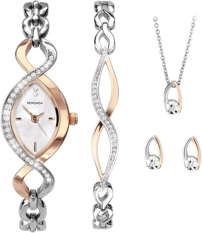 Ceas Barbati, Sekonda, Classic S-2807G.76, Set cu Pandantiv, bratara si cercei