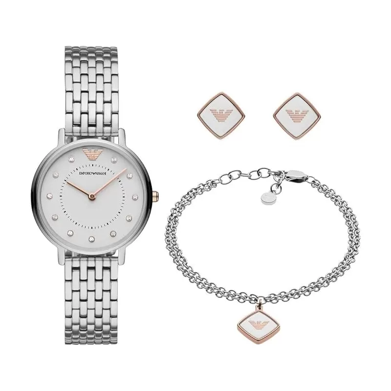 Ceas Dama, Emporio Armani, Kappa AR80023, Set cu Bratara si Cercei