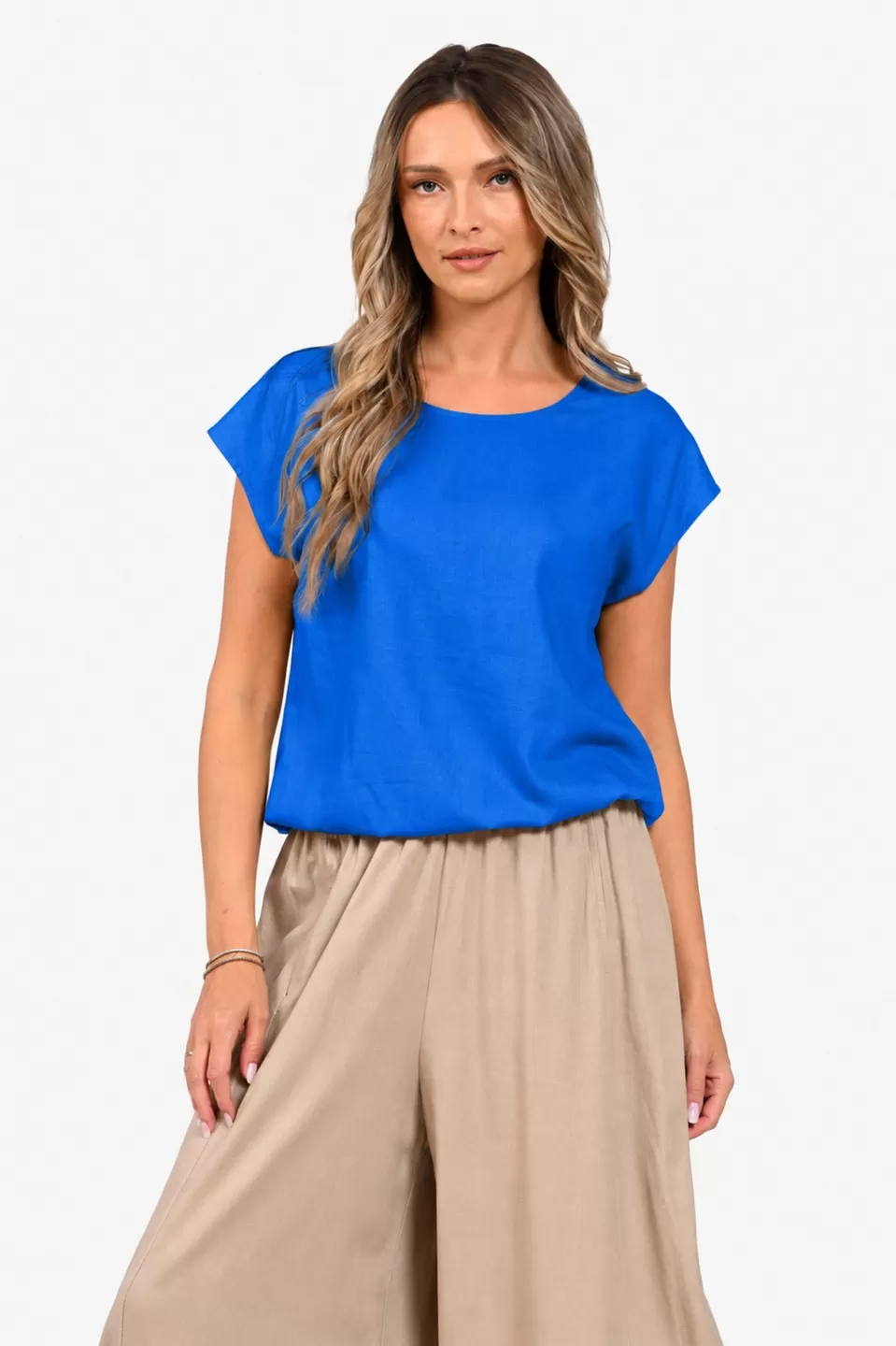 Bluza Dama, Eranthe, Kimono, de in, decolteu rotund, maneca kimono, elastic in talie V413