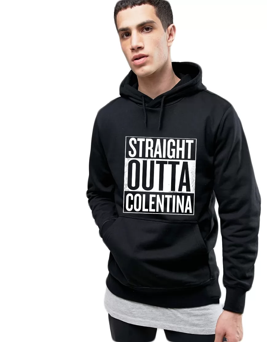 Hanorac Barbati Negru - Straight Outta Colentina