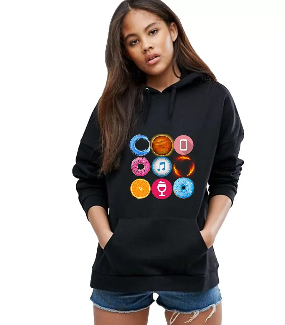 Hanorac dama negru - Circle