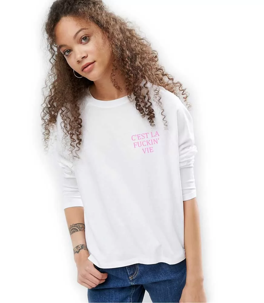 Bluza dama alba - f*ck off Mickey Mouse
