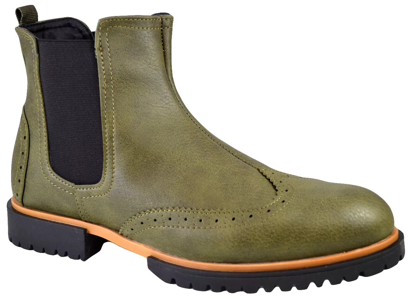 Ghete Barbati Kaki Chelsea Brogue