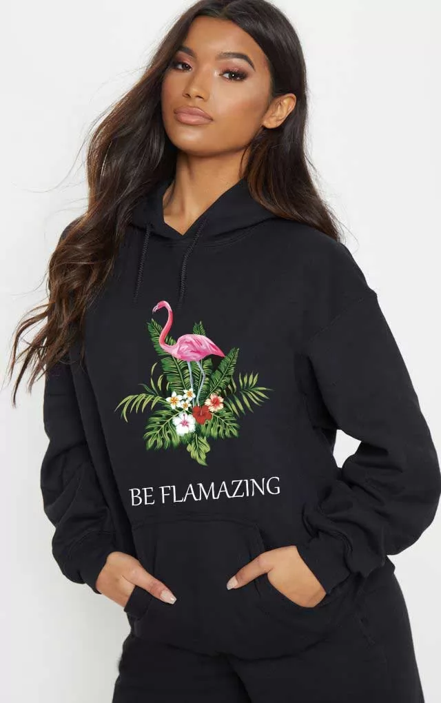 Hanorac dama negru - Be Flamazing