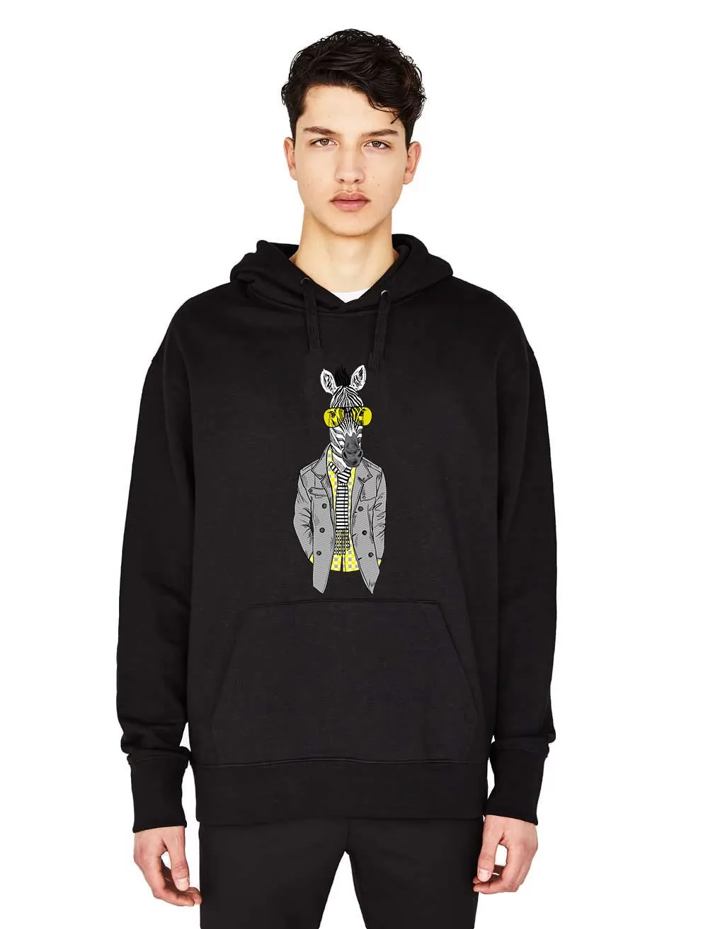 Hanorac Barbati Negru - Zebra Fashion