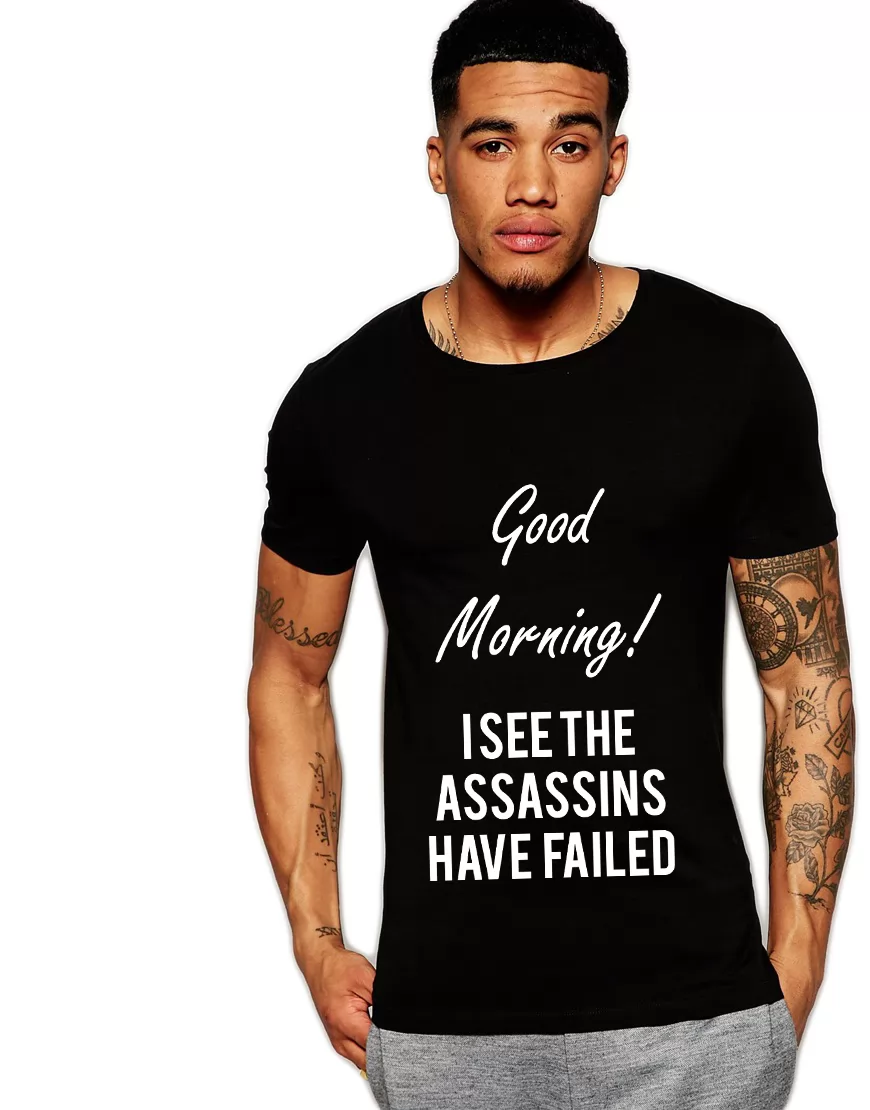 Tricou negru barbati - Assassins faild