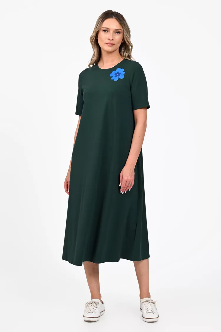 Rochie Dama, Eranthe, A-Line, cu Pictura Realizata Manual V395