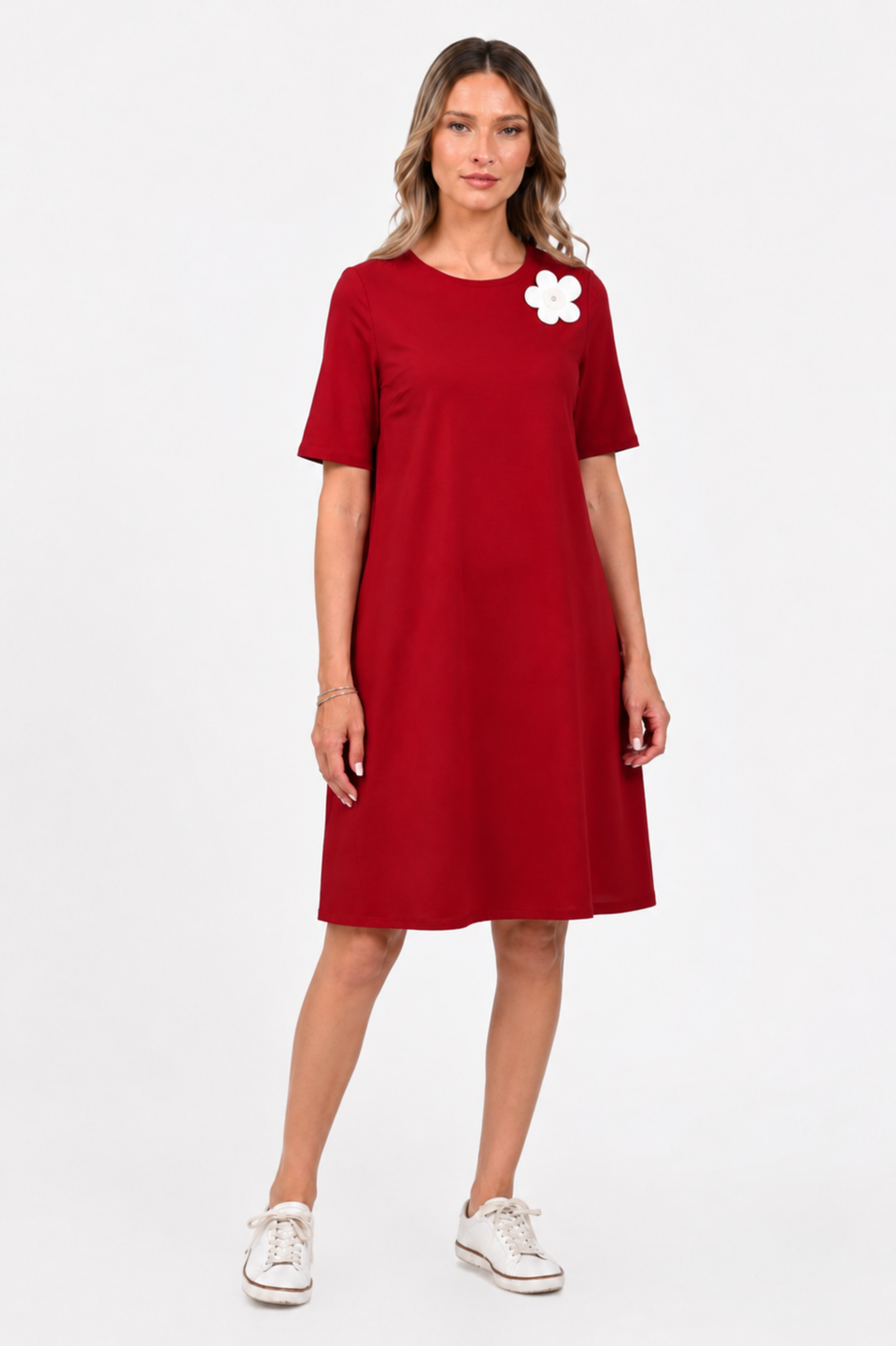 Rochie Dama, Eranthe, A-Line, cu Pictura Realizata Manual V397