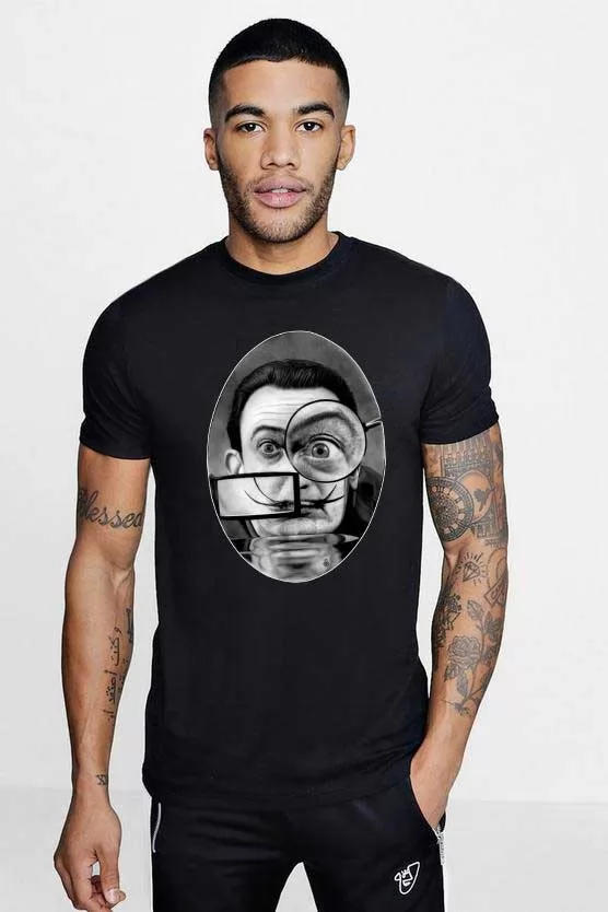 Tricou barbati negru - Dali - The Watcher