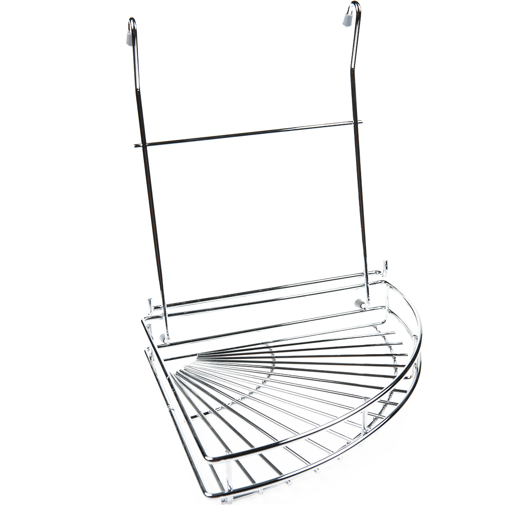 Suport bucatarie de colt, metal, cromat, 1 polita