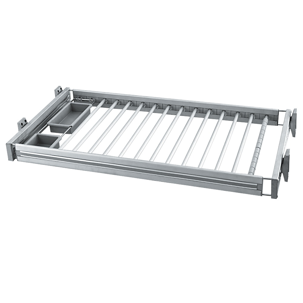 Suport ajustabil cu glisare pentru pantaloni accesorii, aluminiu, 65 x 45 x 10 cm