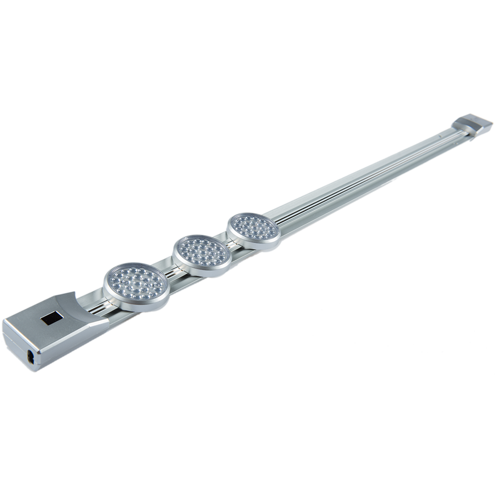 Banda support spoturi, 3 x 1.7W, aluminiu, lumina alba, IP20