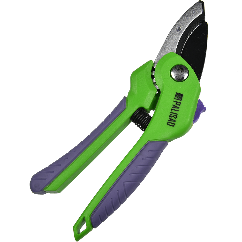 Foarfeca de vie cu nicovala si componenta de angrenare, manere doua componente, Palisad, 210 mm