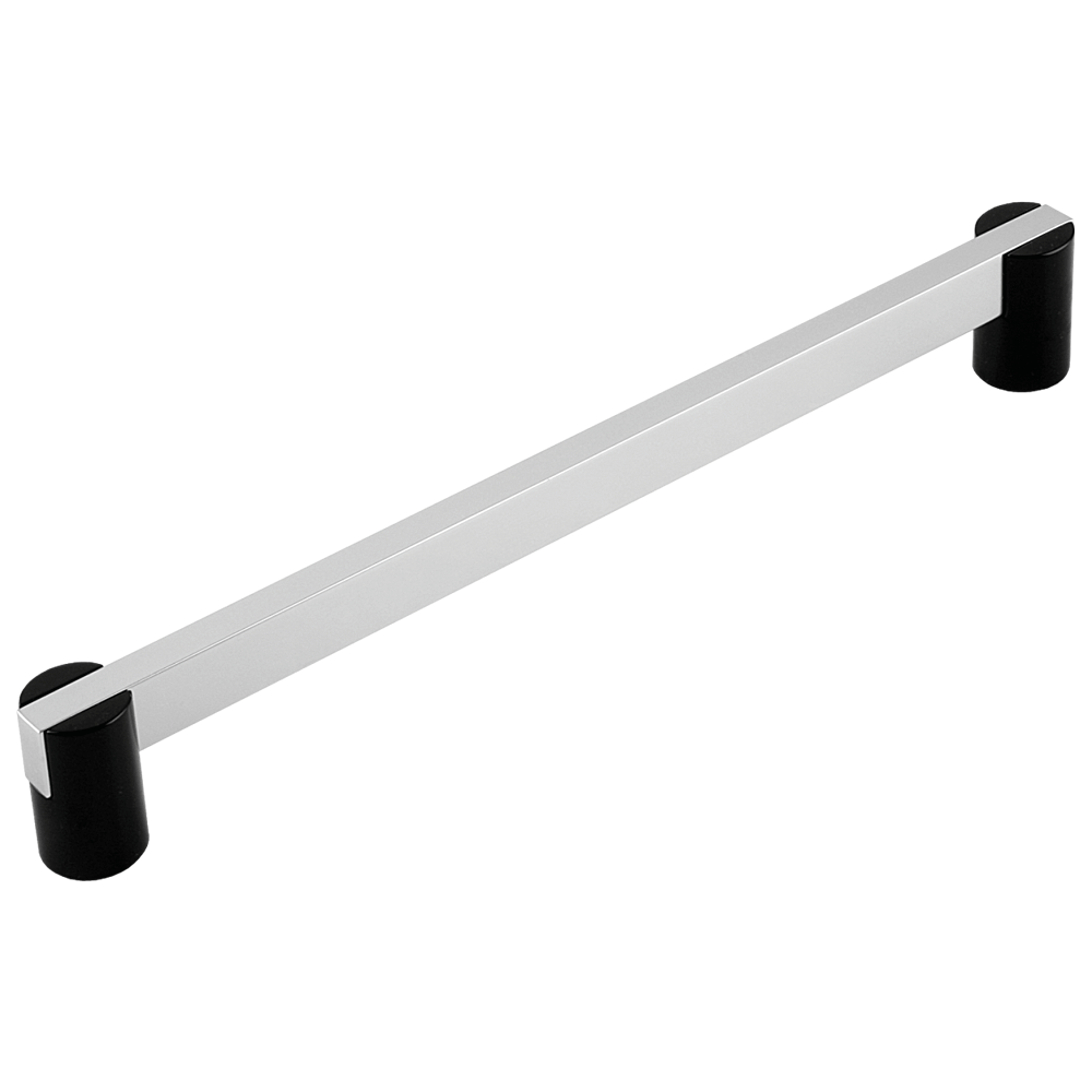 Maner mobila cu terminatii din aluminiu, FA 26176, crom crom mat, 256 mm