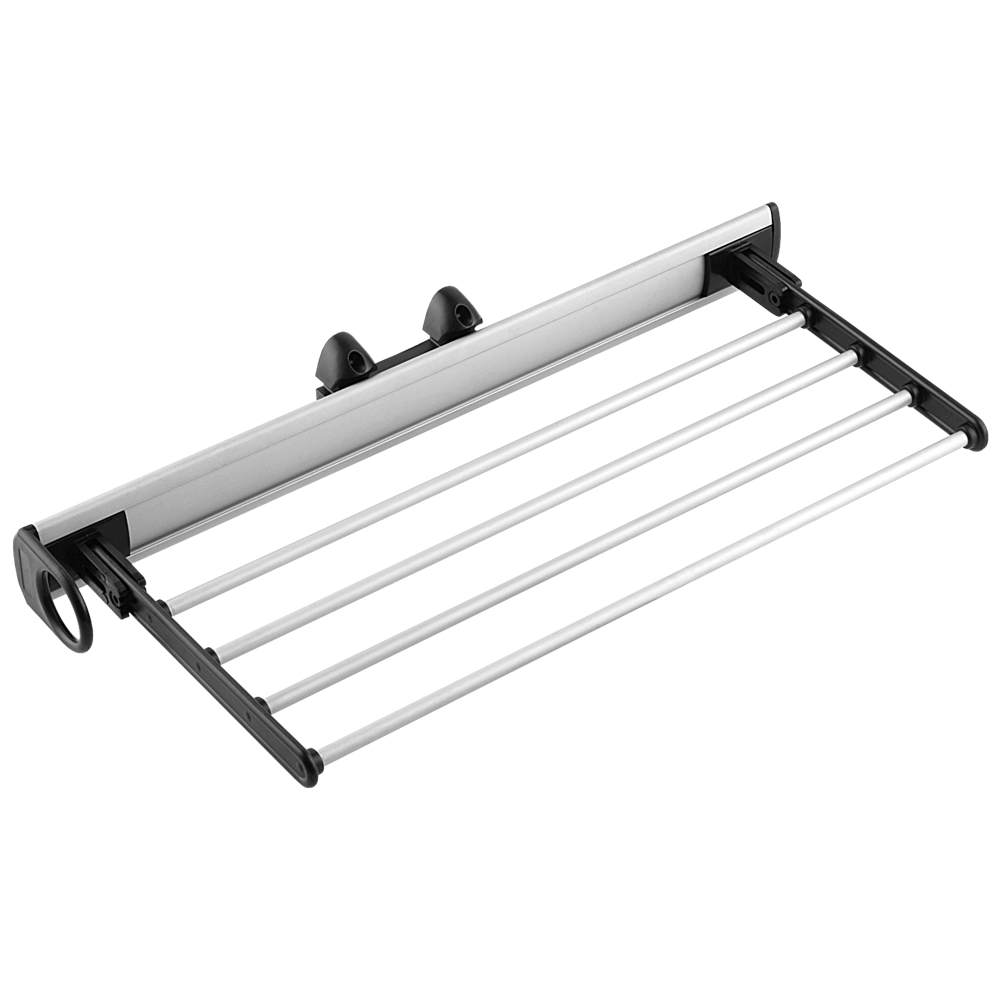 Suport simplu pentru pantaloni, aluminiu plastic, negru mat, 450 x 215 x 81 mm