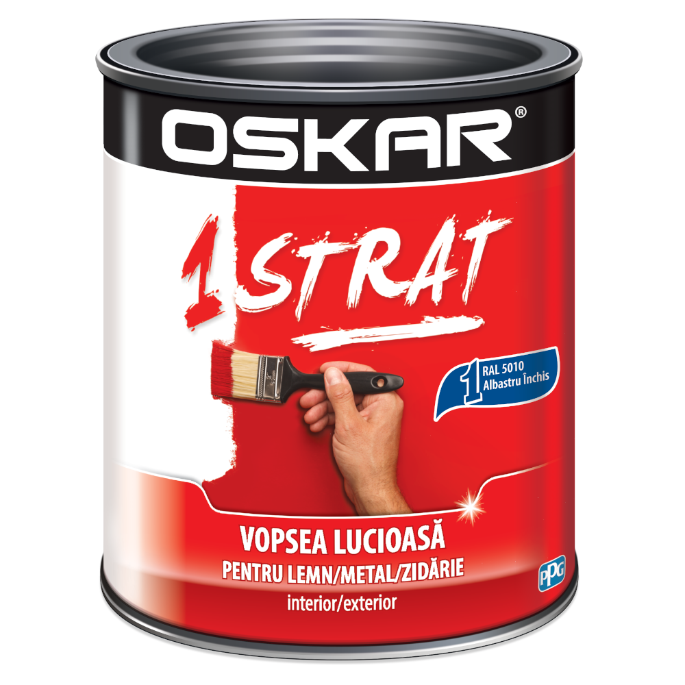 Email Oskar 1 strat, interior exterior, RAL 5010 albastru inchis, 0.75 l