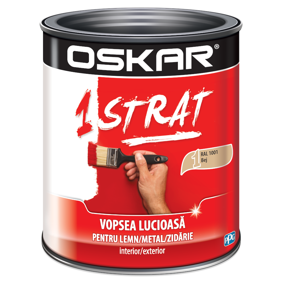 Email Oskar 1 strat, interior exterior, RAL 1001 bej, 2.5 l