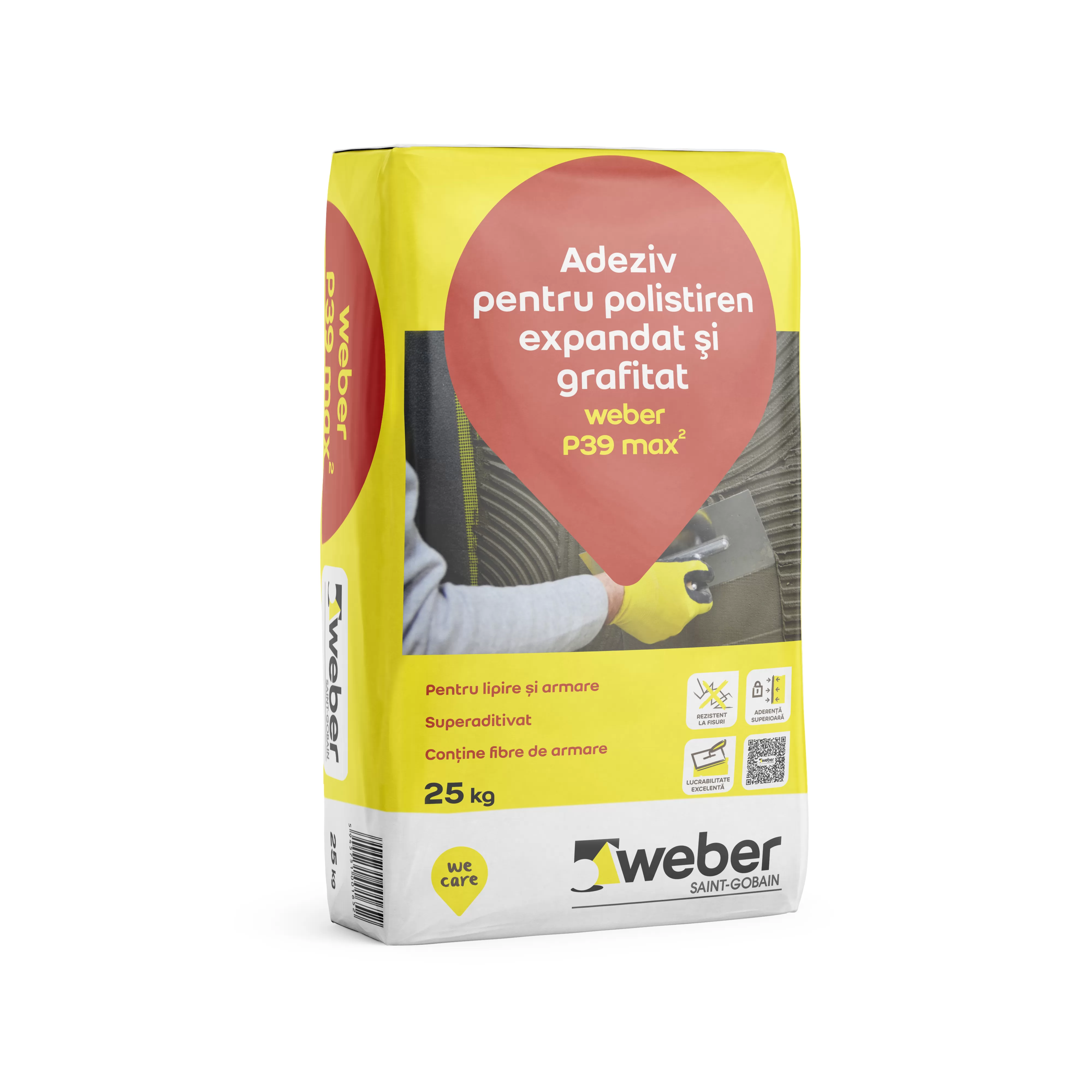 Adeziv polistiren expandat Weber P39 Max2, exterior, 25 kg