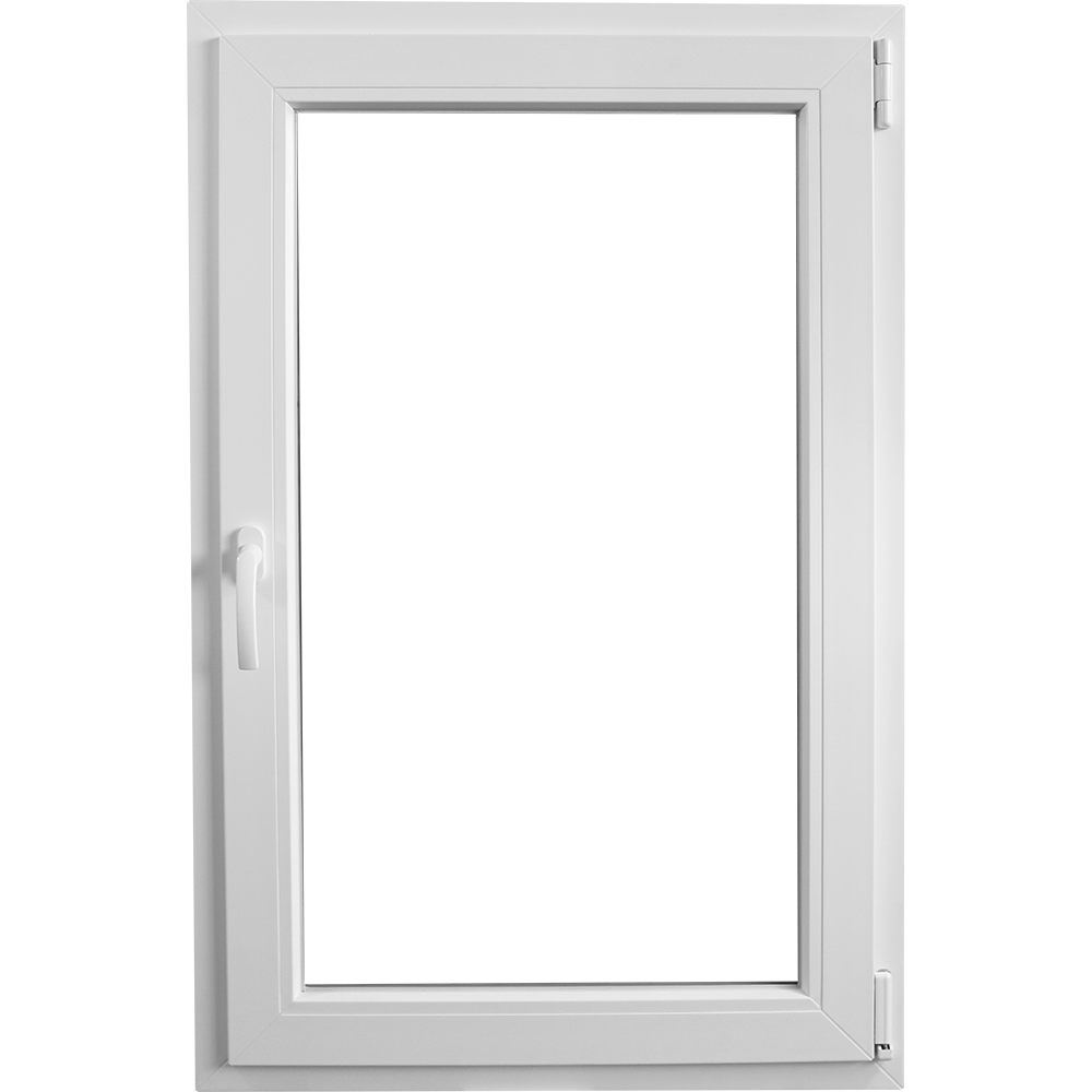 Fereastra PVC, 5 camere, deschidere dreapta oscilobatant, alb, 80 x 100 cm