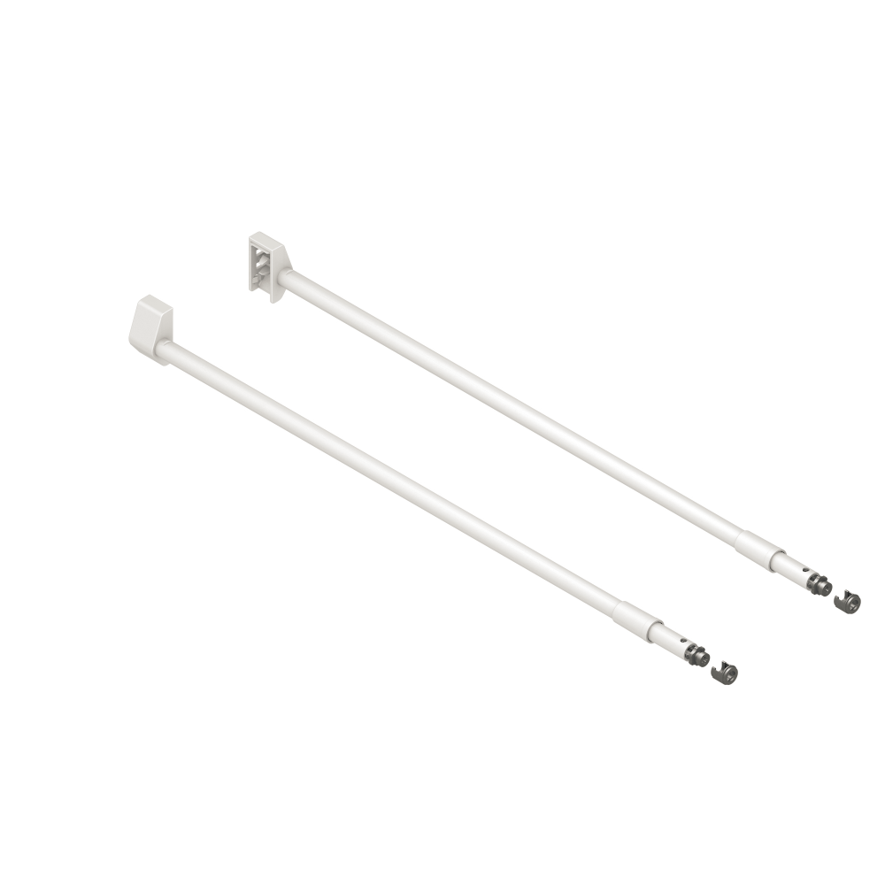 Set lonjeroane sertar DWD GRASS, otel, rotunde, alb, 500 mm