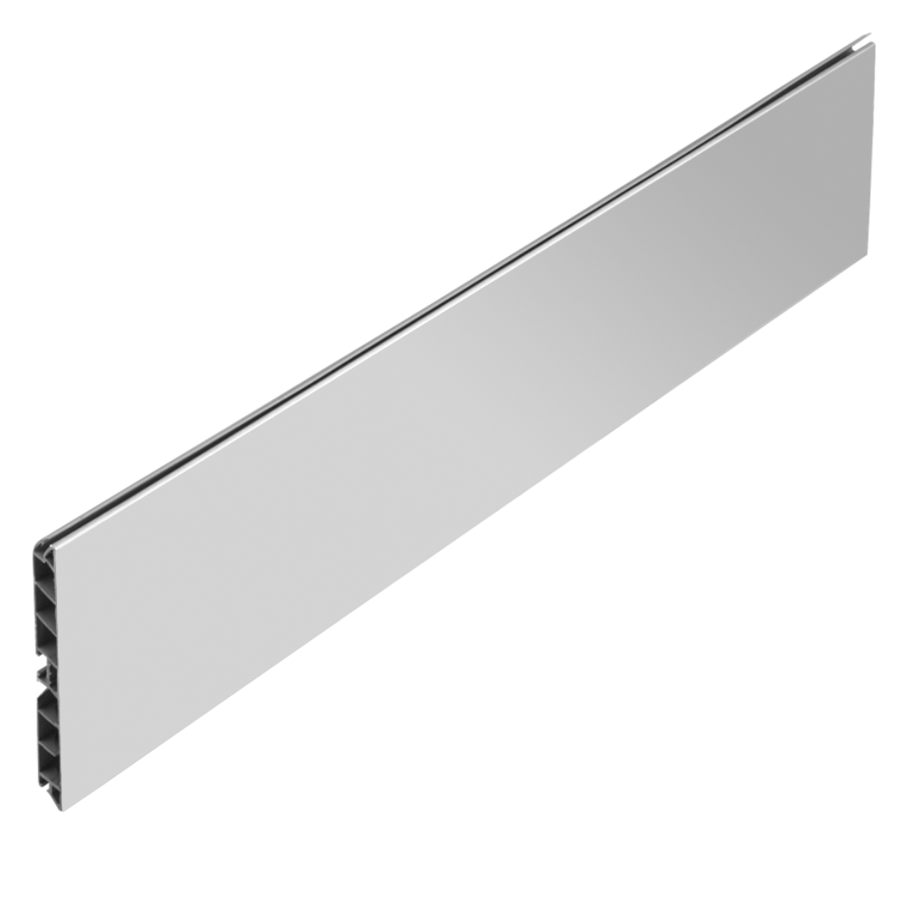 Plinta din PVC cu finisaj aluminiu lucios, L 4 m, H 100 mm