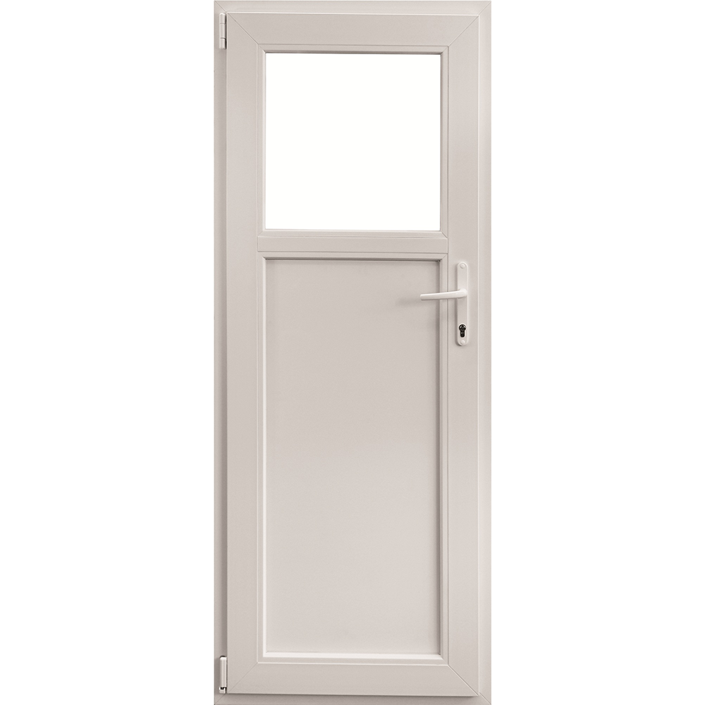 Usa PVC secundara, alb, 76 x 204 cm, stanga, geam 1 3
