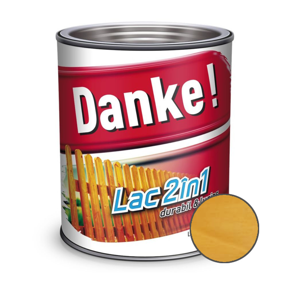 Lac pentru lemn 2 in 1, Danke!, fag, interior exterior, 2.5