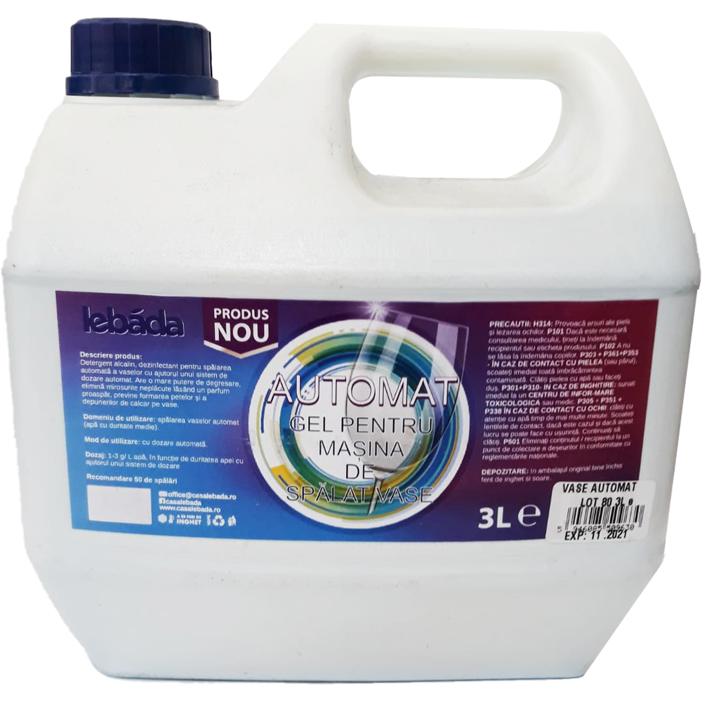 Detergent pentru masina de spalat vase, Casa Lebada, 3 l