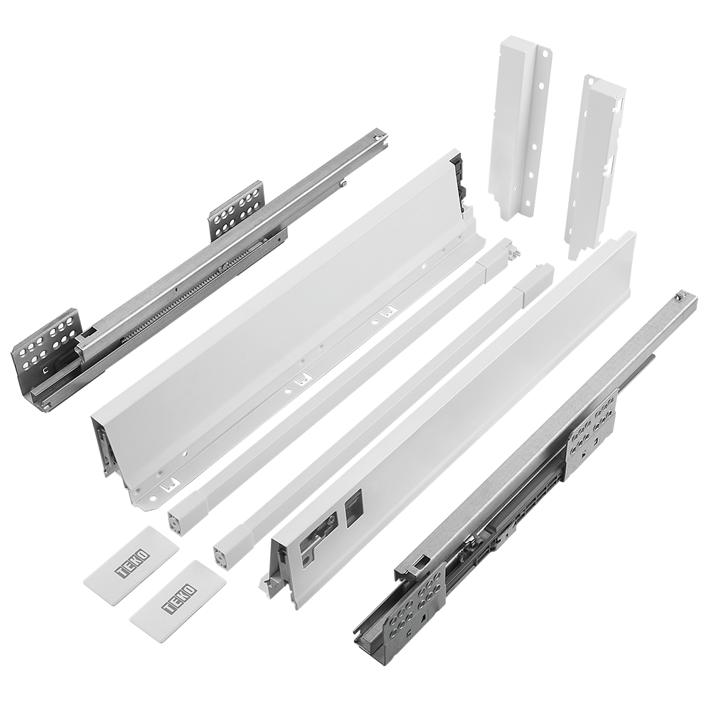 Sistem sertar Teko Clasic, alb, 40 kg, 450 mm