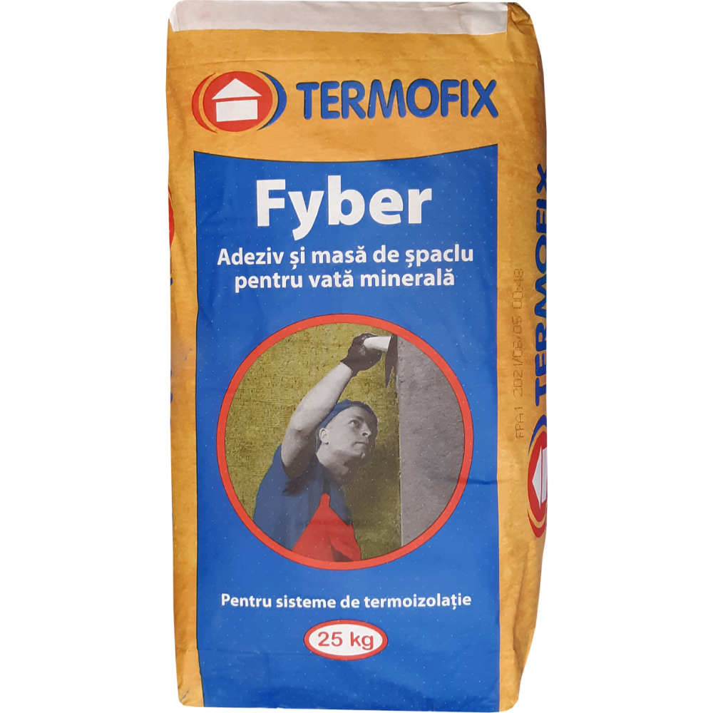 Adeziv si masa spaclu vata minerala Termofix Fyber, interior exterior, 25 kg