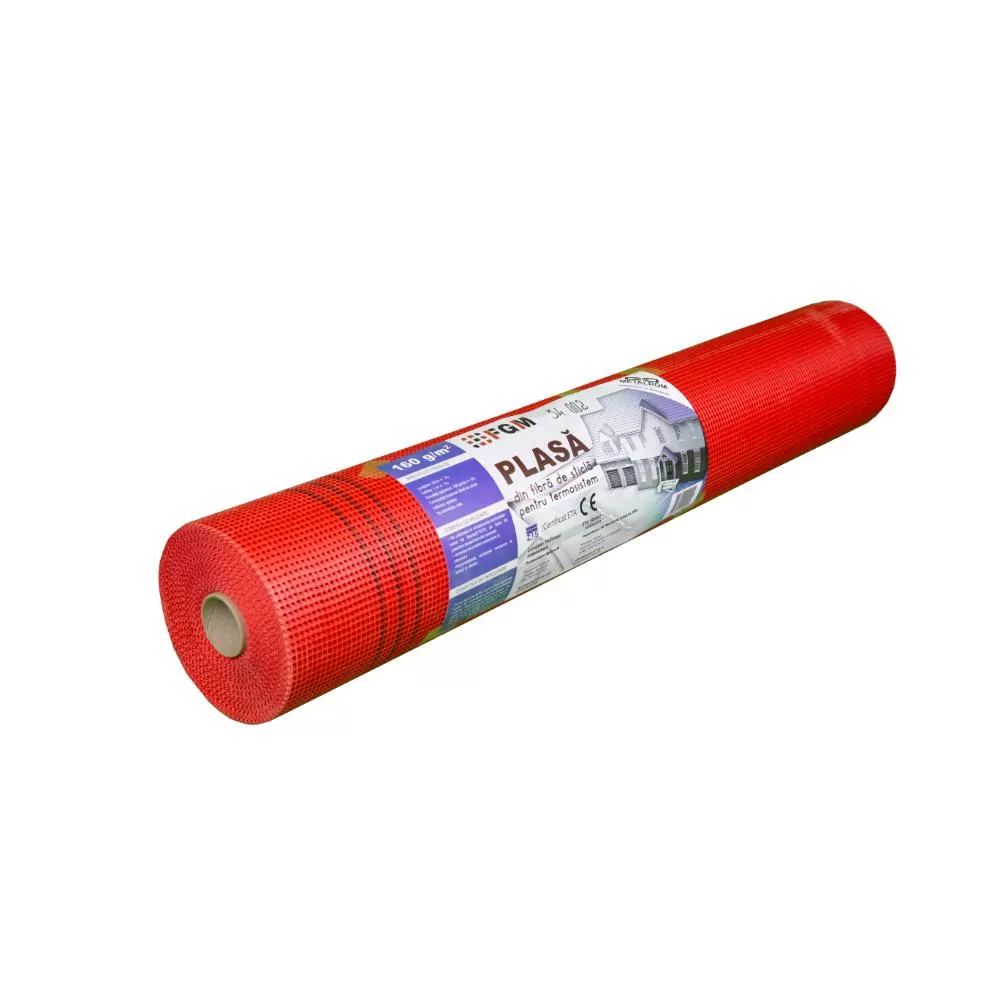 Plasa fibra de sticla TERMOFIX, rosu, 160 g m�, 50 x 1 m