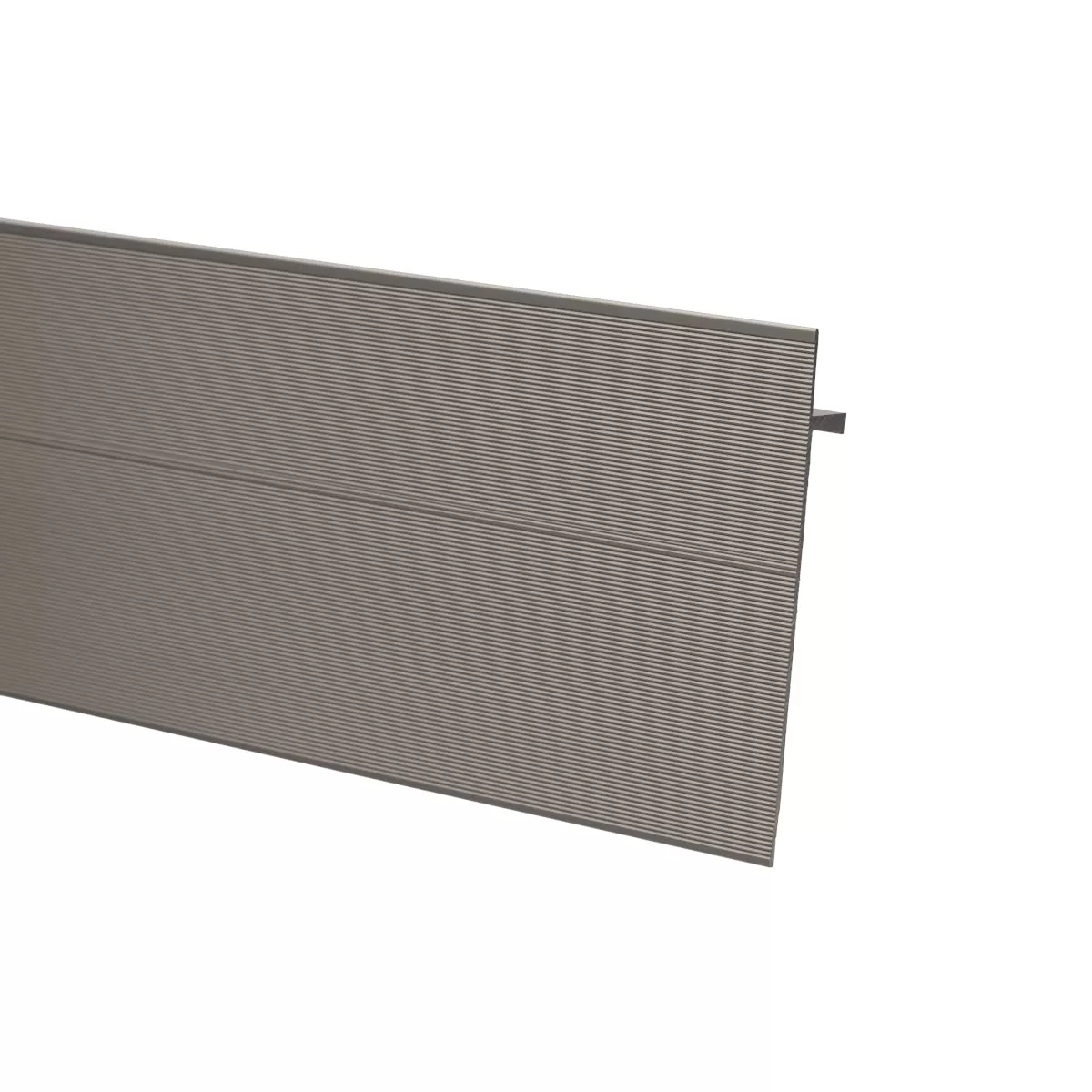 Profil de inchidere Shadow Gap SET S77, tip plinta, aluminiu, compatibil banda LED, argintiu, 80 x 3000 mm