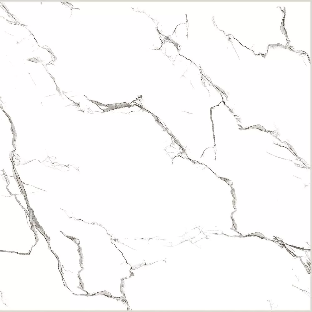Gresie interior Lucinda White, glazura lucioasa, alb, patrata, R9, grosime 11 mm, 61 x 61 cm