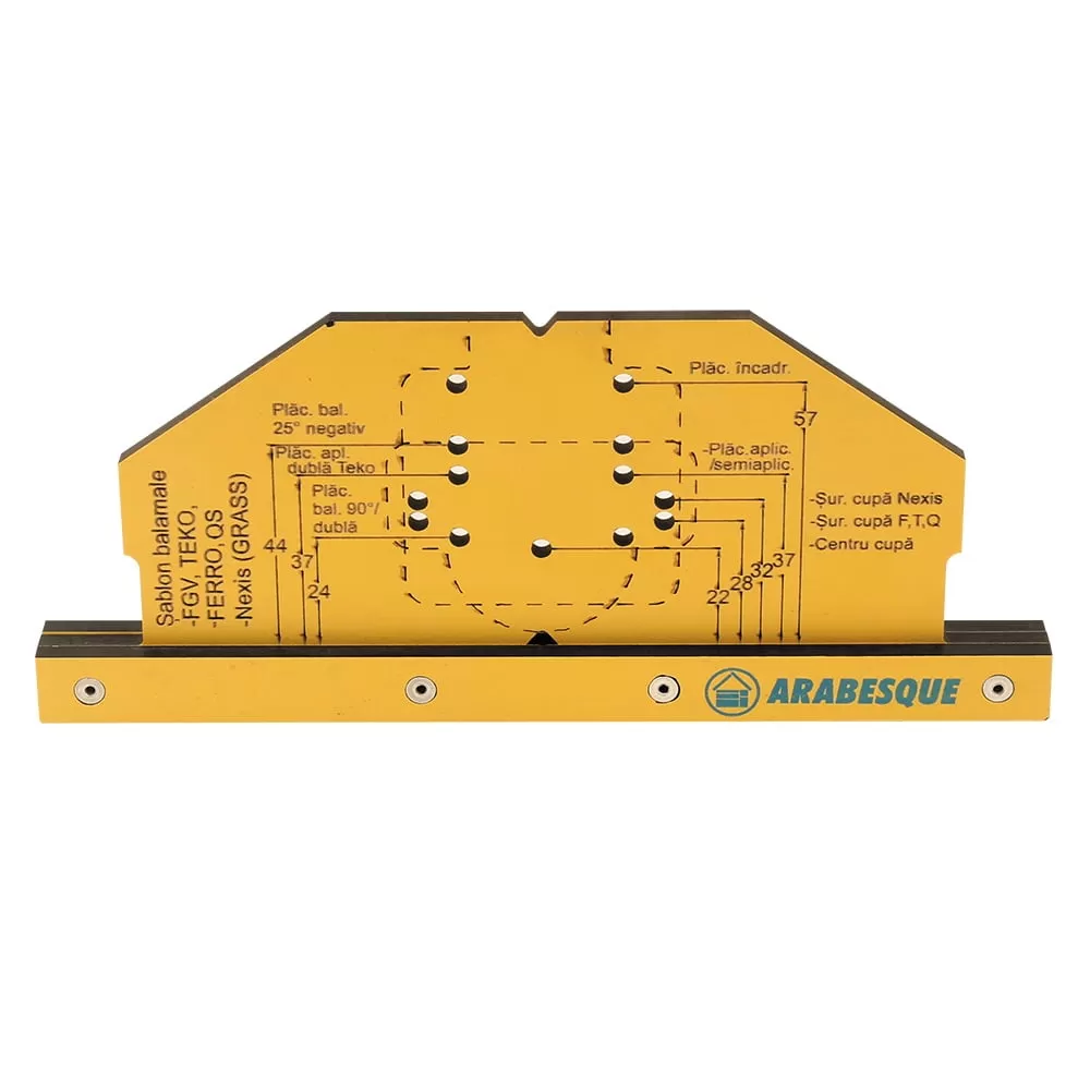Sablon matrita universal marcare gauri pentru instalare balamale si placute FGV, Teko, 48 6mm