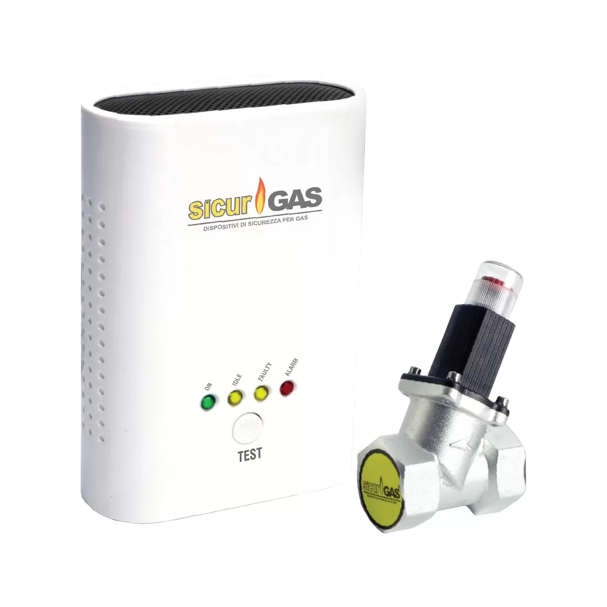 Detector de gaz Sicurgas, cu electrovalva 3 4 inch