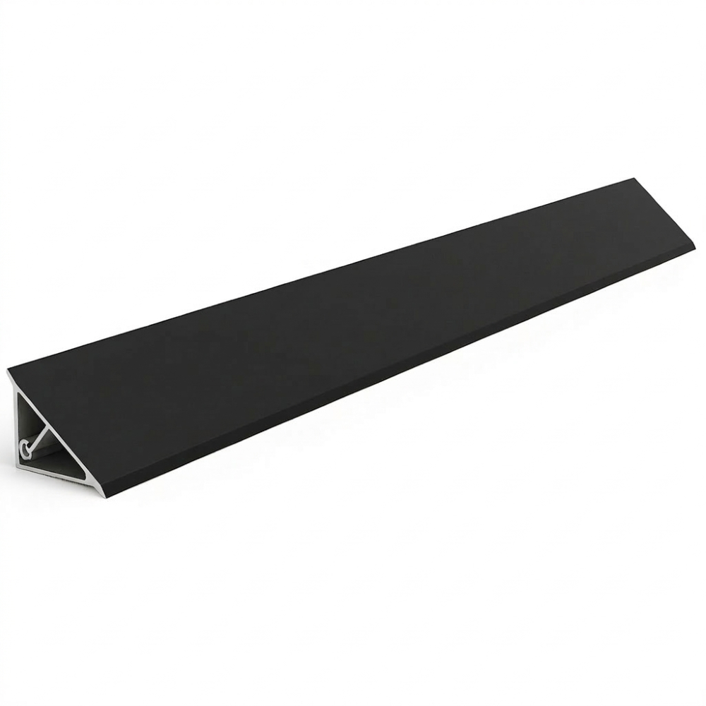 Profil inaltator pentru blat bucatarie, plastic cu folie HG, negru, 4 m