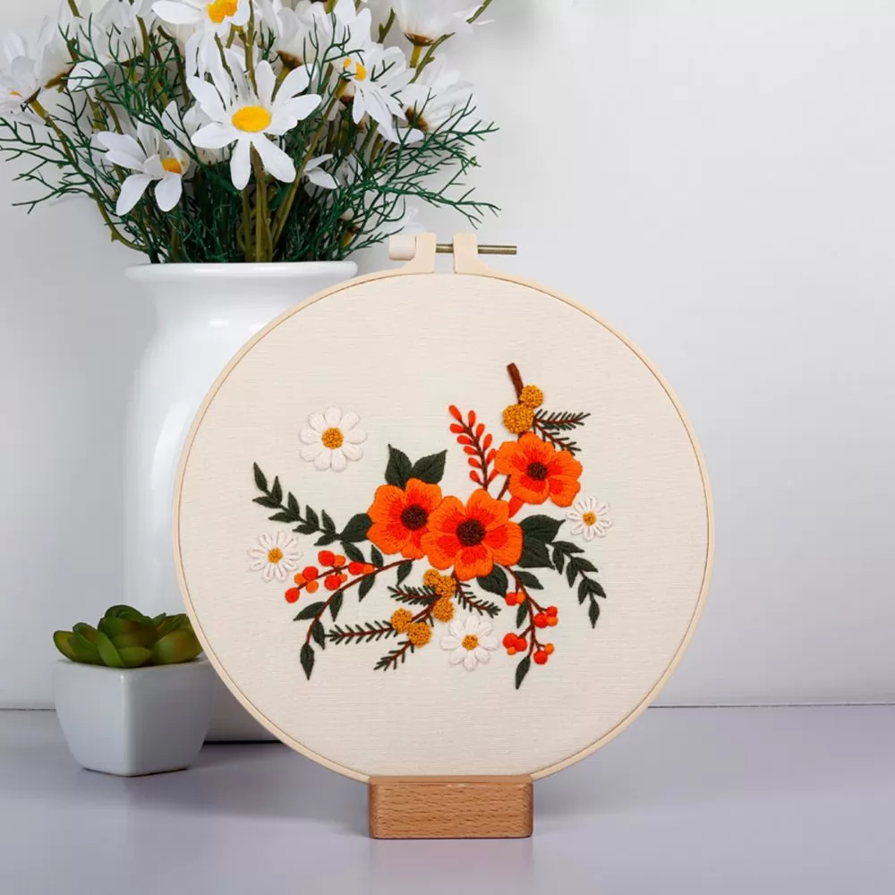 Kit Broderie DIY, Flori delicate