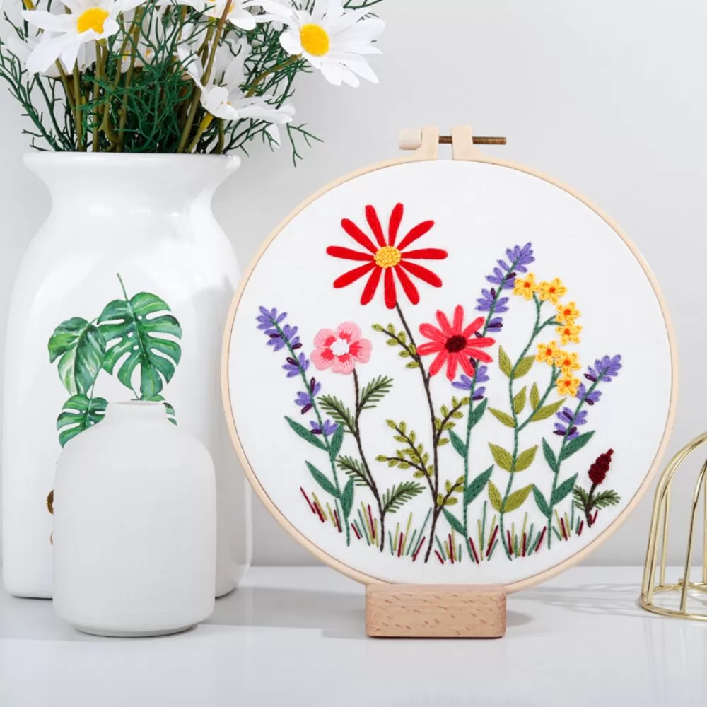 Kit Broderie DIY, Flori multicolore