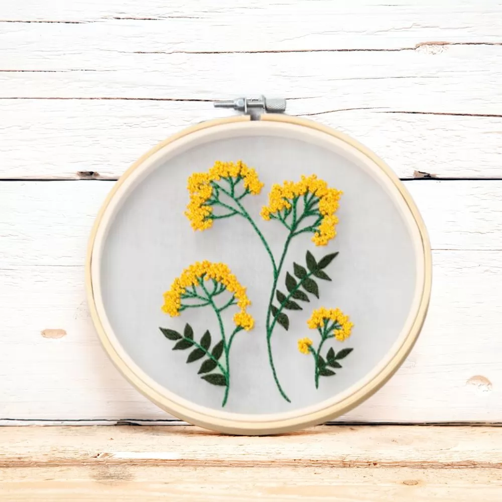 Kit Broderie DIY, Fire de flori