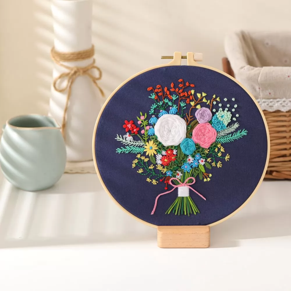 Kit Broderie DIY, Buchet Flori de camp