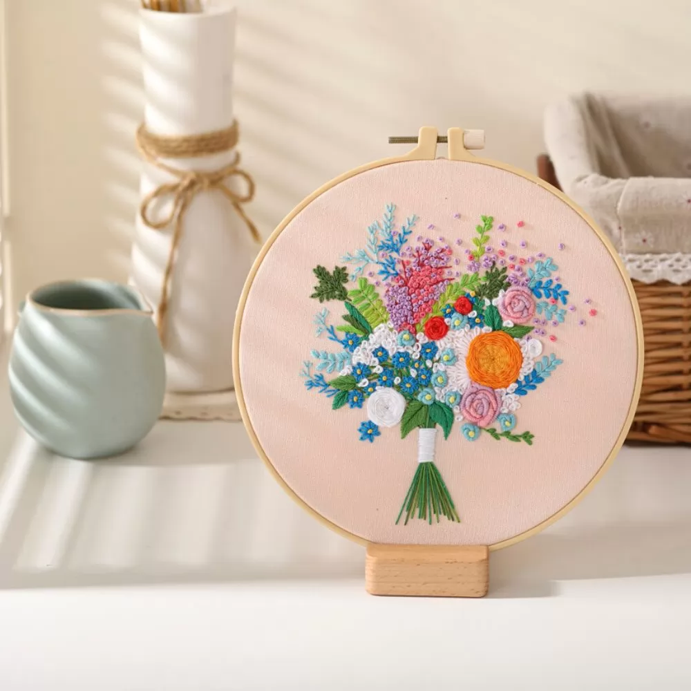 Kit Broderie DIY, Buchet superb de flori